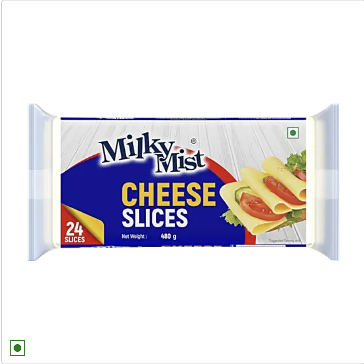 Milky Mist Cheese Slice, 480 g Pouch