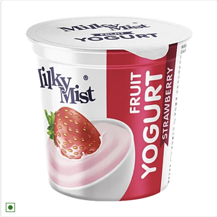 Milky Mist Fruit Yoghurt - Strawberry, 100 g