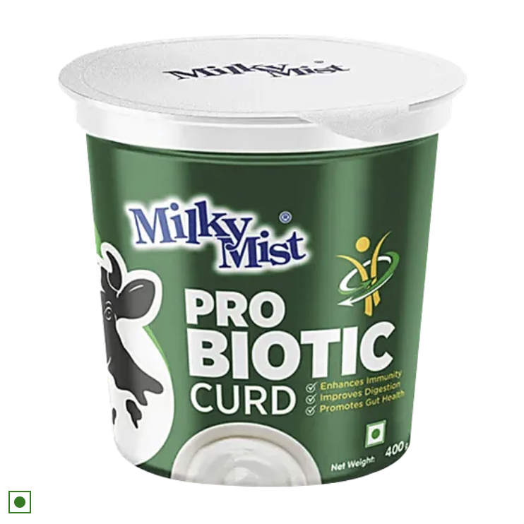 Milky Mist Probiotic Curd, 400 g Cup