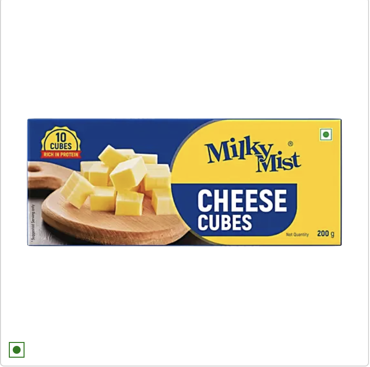 Milky Mist Cheese Cubes - Rich In Protein, Calcium, Enhance Taste & Flavour, 200