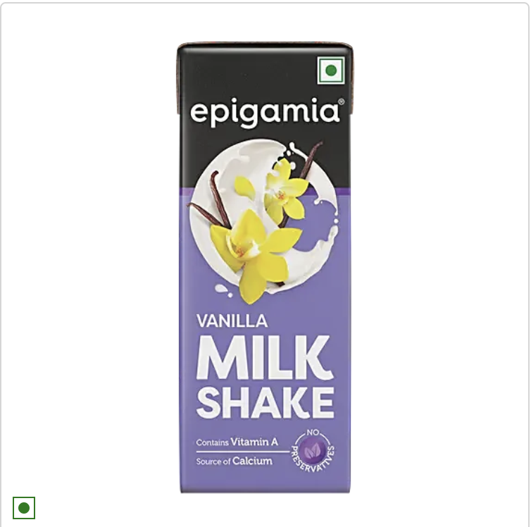 Epigamia Vanilla Milkshake, 180 ml