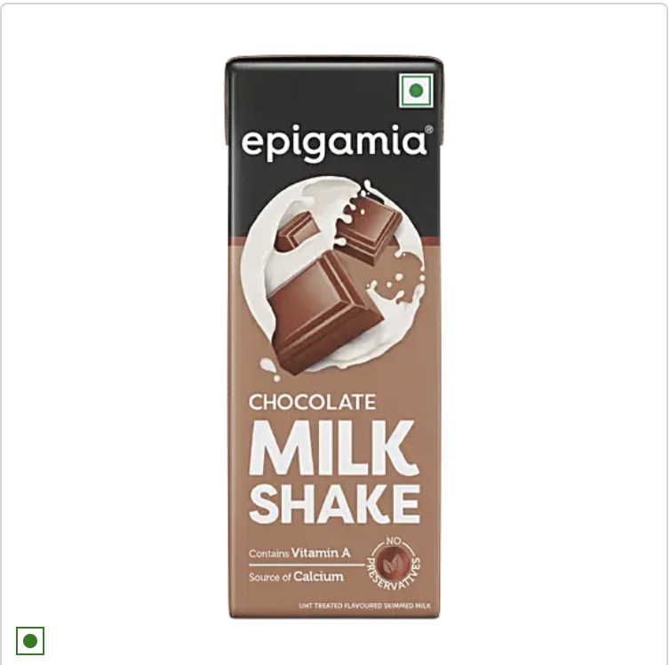 Epigamia Chocolate Milkshake, 180 ml